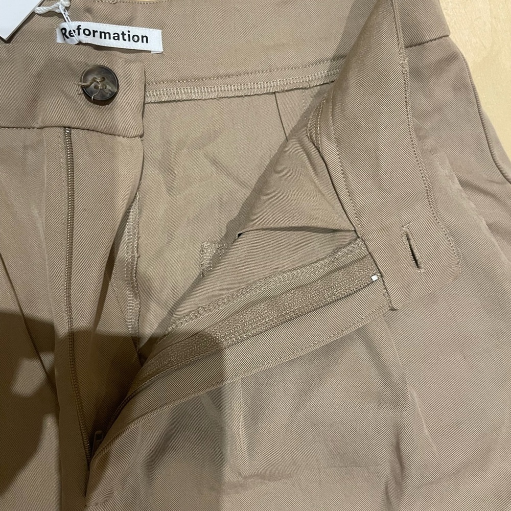 Reformation - Mason Pant in Khaki (size: 8P) NWT - Picture 7 of 14